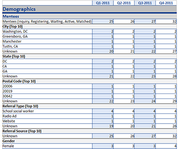 mentee demographics report thumb